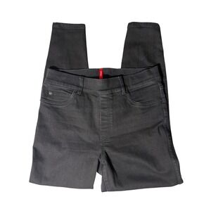 SPANX Shapewear Blk Denim Stretch High Rise Skinny Pants Jeans Women's Size LG